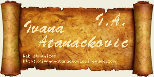 Ivana Atanacković vizit kartica